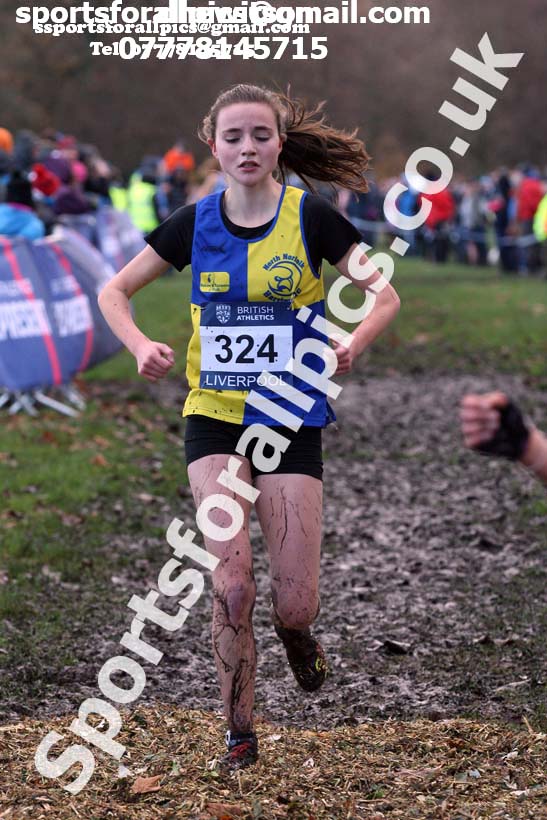Girls under-15s 2017 British Athletics Liverpool Cross Challenge, Sefton Park, Liverpool. Photo:  David T. Hewitson/Sports for All Pics